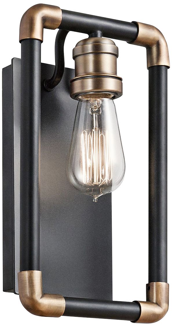 industrial black wall sconce