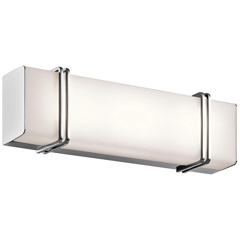 Image 2 Kichler Impello 18 1/4 inch Wide LED Linear Chrome Bath Light