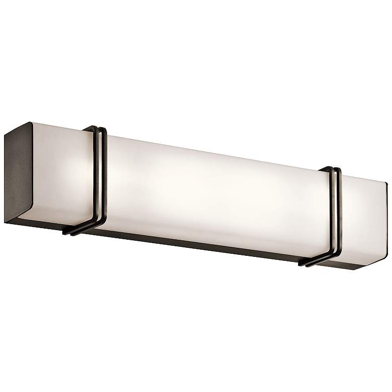 Image 1 Kichler Impello 24 1/4 inch Wide LED Linear Bronze Bath Light