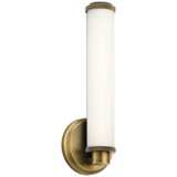 Kichler Indeco 14 1/2&quot; High Natural Brass LED Wall Sconce