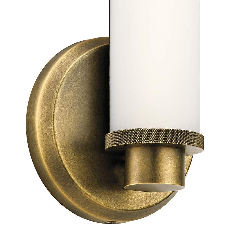 Image 2 Kichler Indeco 14 1/2" High Natural Brass LED Wall Sconce more views