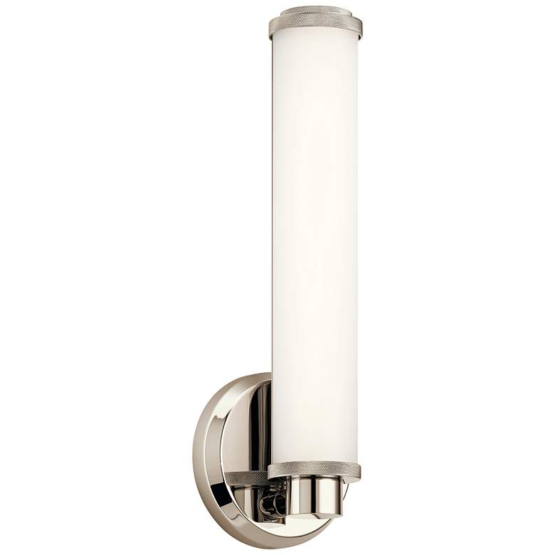 Image 2 Kichler Indeco 14 1/2" High Polished Nickel LED Wall Sconce