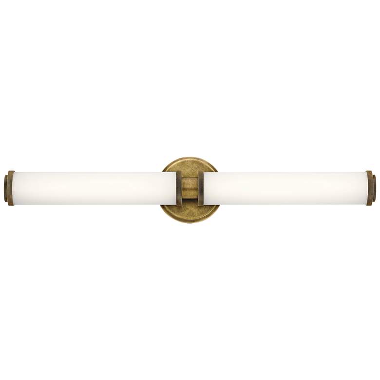 Image 2 Kichler Indeco 27" Wide Modern Natural Brass 2-LED Wall Sconce