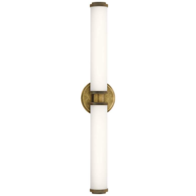 Image 4 Kichler Indeco 27" Wide Modern Natural Brass 2-LED Wall Sconce more views