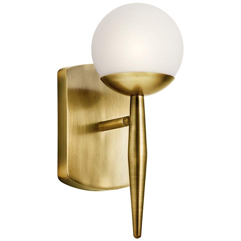 Image 1 Kichler Jasper 11 1/2 inch High Natural Brass Wall Sconce