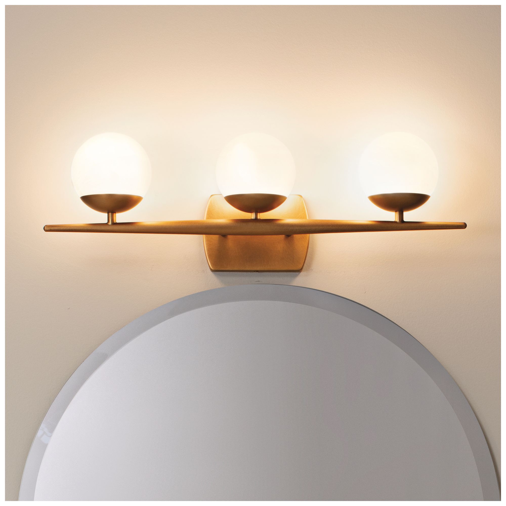 Image 4 Kichler Jasper 24 1/2" Wide Natural Brass 3-Light Halogen Bath Light more views