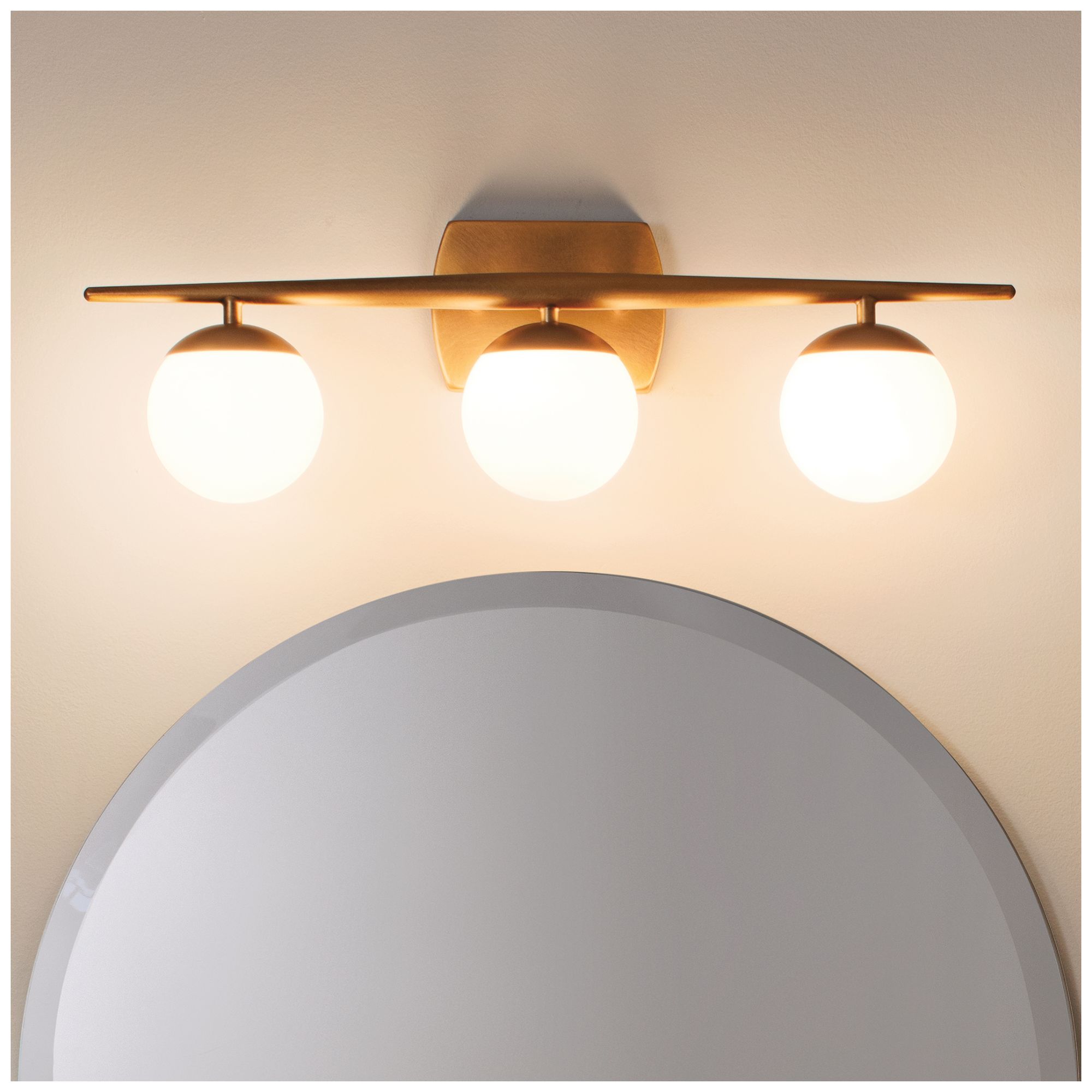 Image 5 Kichler Jasper 24 1/2" Wide Natural Brass 3-Light Halogen Bath Light more views