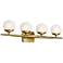 Kichler Jasper 32 1/4" Wide Natural Brass 4-Light Halogen Bath Light