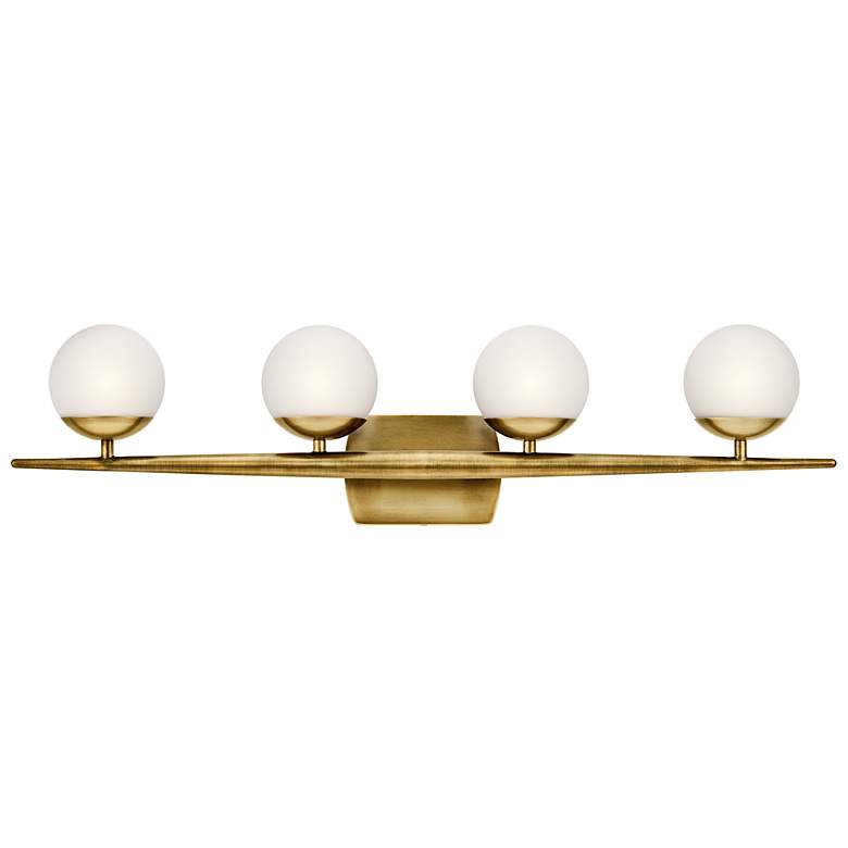 Image 4 Kichler Jasper 32 1/4" Wide Natural Brass 4-Light Halogen Bath Light more views
