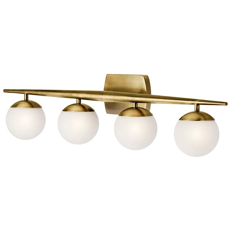 Image 5 Kichler Jasper 32 1/4" Wide Natural Brass 4-Light Halogen Bath Light more views