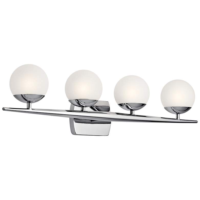Image 2 Kichler Jasper 32 1/4"W Chrome 4-Light Halogen Bath Light