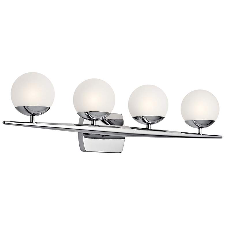 Image 2 Kichler Jasper 32 1/4 inchW Chrome 4-Light Halogen Bath Light