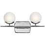 Thumbnail3 of Kichler Jasper 7 3/4"H Chrome 2-Light Halogen Wall Sconce more views