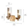 6_Kichler Jemsa 13 3/4" Wide Champagne Bronze 2-Light Bath Light more views