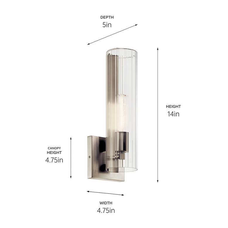 Image 6 Kichler Jemsa 14" High Brushed Nickel Wall Sconce more views