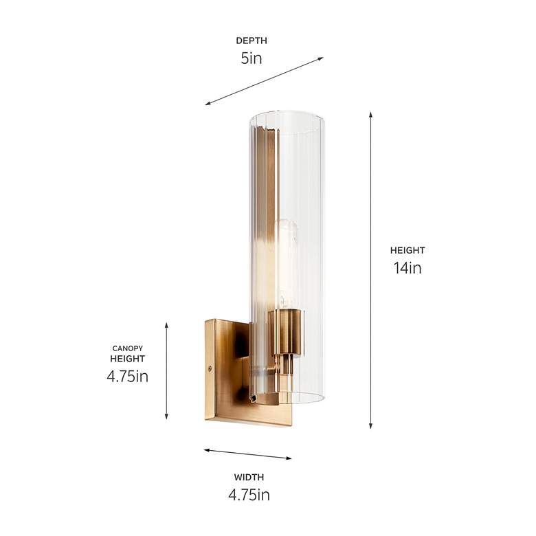 Image 6 Kichler Jemsa 14" High Champagne Bronze Wall Sconce more views