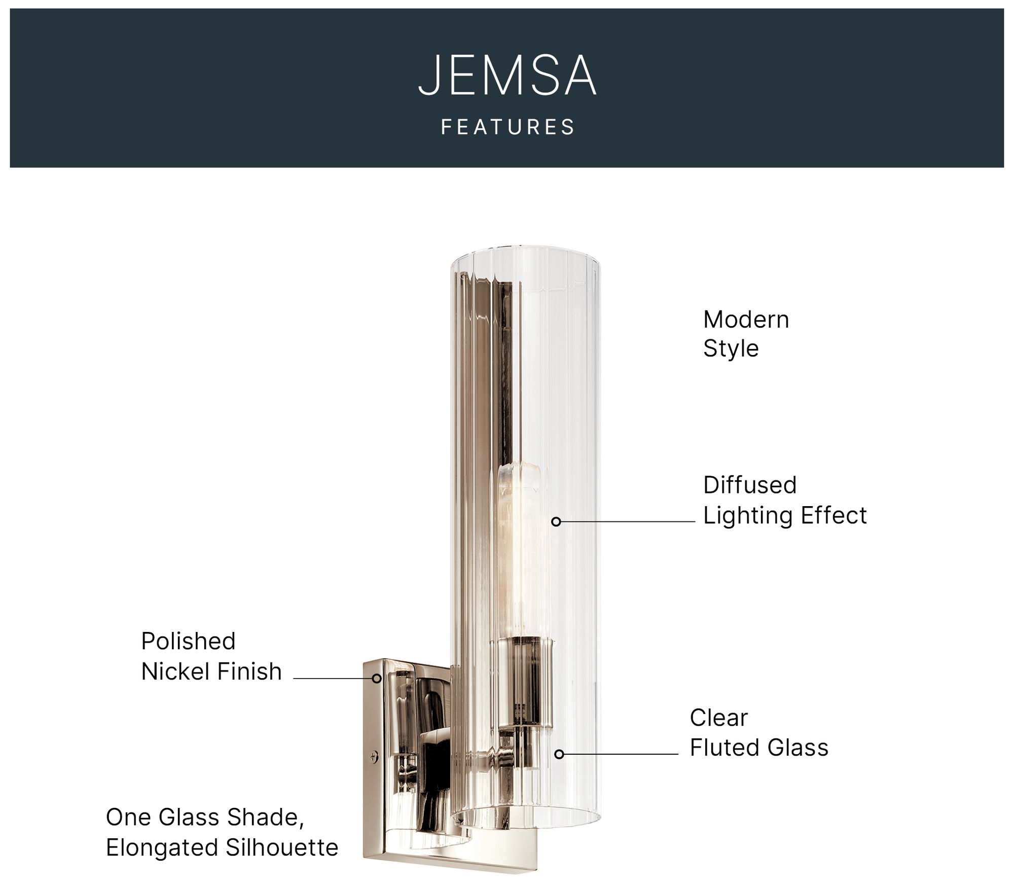 Image 7 Kichler Jemsa 14" High Polished Nickel Wall Sconce more views