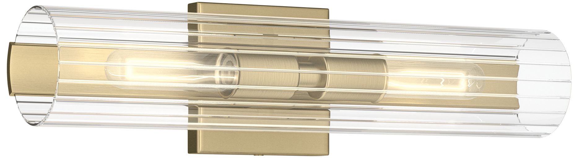 Kichler Jemsa 18" 2-Light Champagne Bronze Wall Sconce w/Clear Fluted Glass