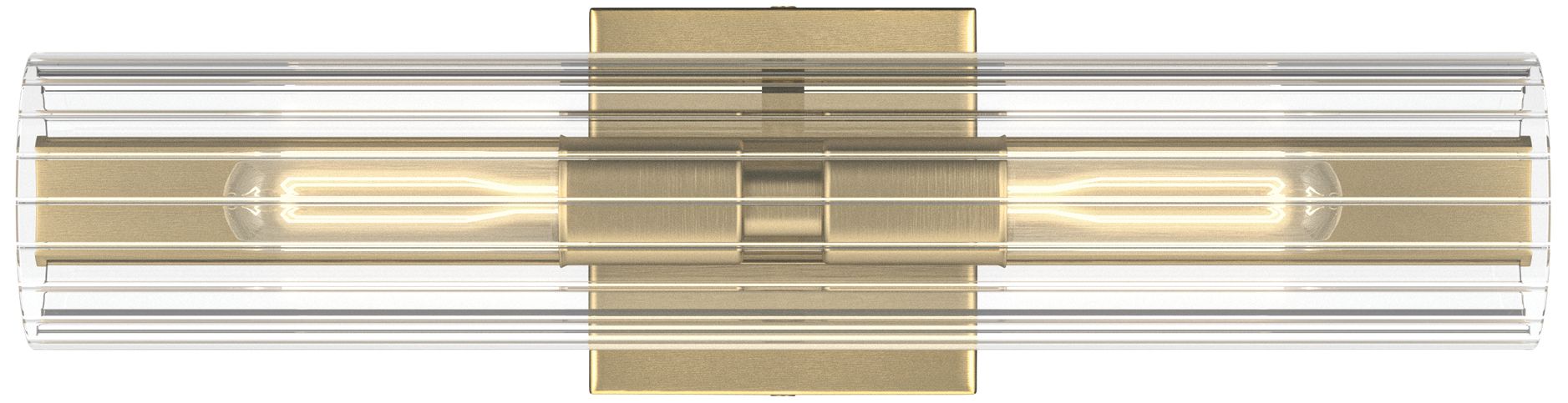 Image 5 Kichler Jemsa 18" 2-Light Champagne Bronze Wall Sconce w/Clear Fluted Glass more views
