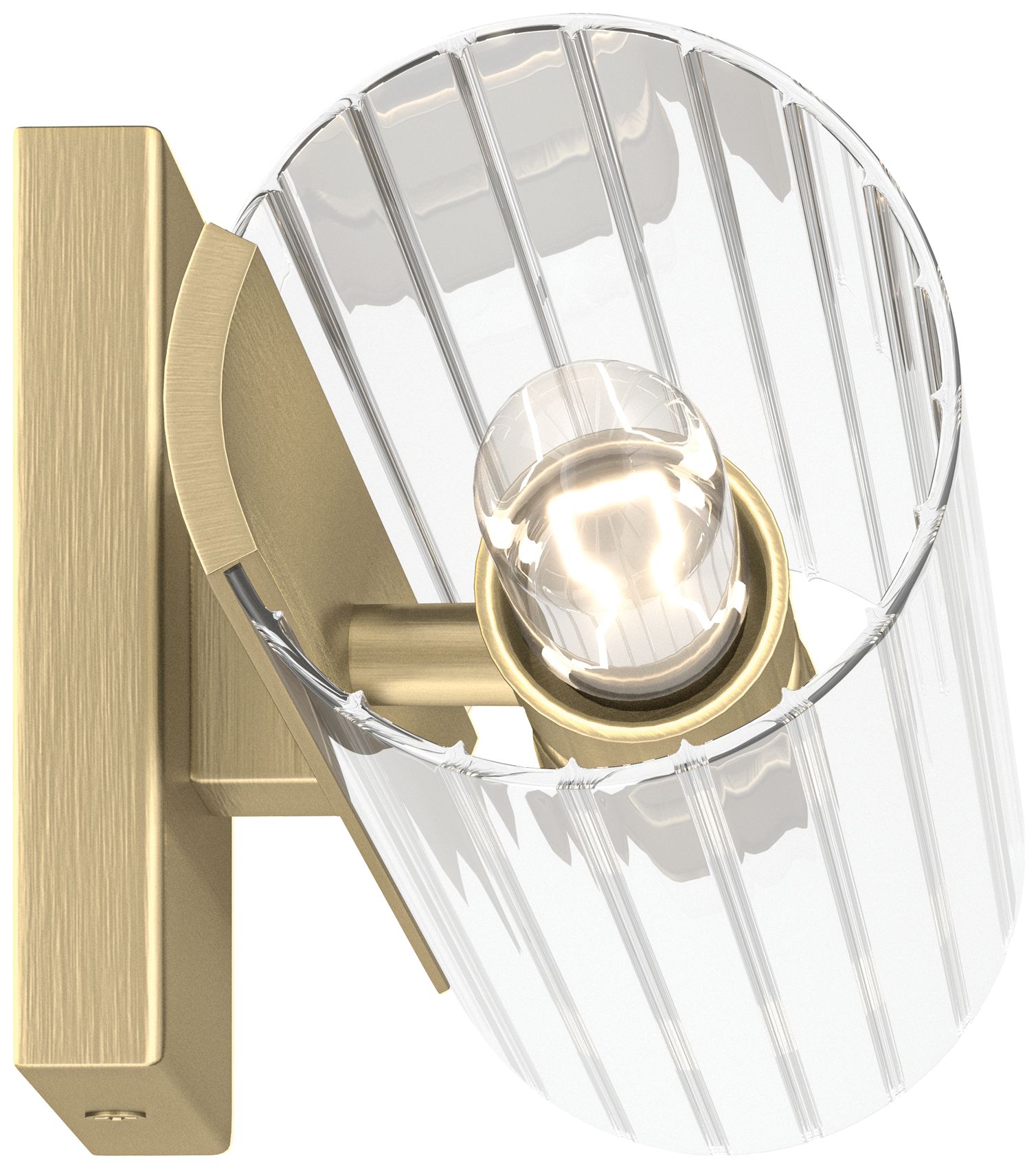 Image 6 Kichler Jemsa 18" 2-Light Champagne Bronze Wall Sconce w/Clear Fluted Glass more views