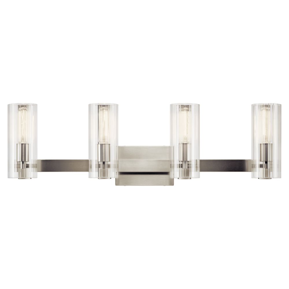 Image 4 Kichler Jemsa 32" Wide Brushed Nickel 4-Light Bath Light more views