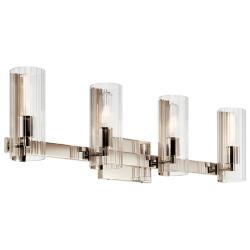 Kichler Jemsa 32" Wide Polished Nickel 4-Light Bath Light