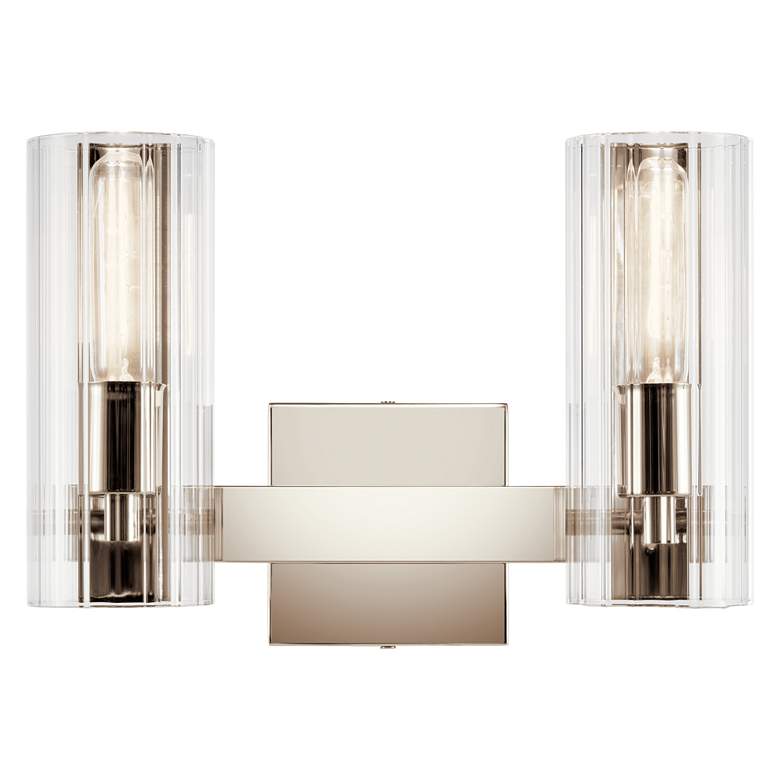 Image 4 Kichler Jemsa 9 3/4"H Polished Nickel 2-Light Wall Sconce more views