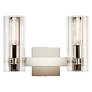 4_Kichler Jemsa 9 3/4"H Polished Nickel 2-Light Wall Sconce more views
