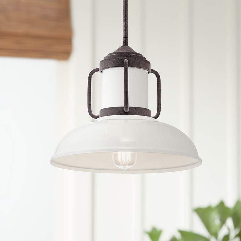 Image 1 Kichler Jenson 14" Wide Weathered Zinc Pendant Light