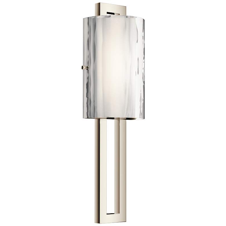 Image 1 Kichler Jewel 20 inch High Polished Nickel LED Wall Sconce