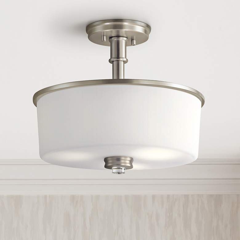 Image 1 Kichler Joelson 14 1/4 inch Wide Brushed Nickel Ceiling Light