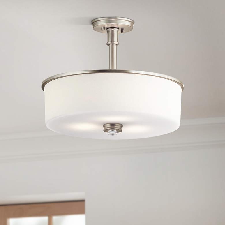 Image 1 Kichler Joelson 17.8" WIde Brushed Nickel Ceiling Light