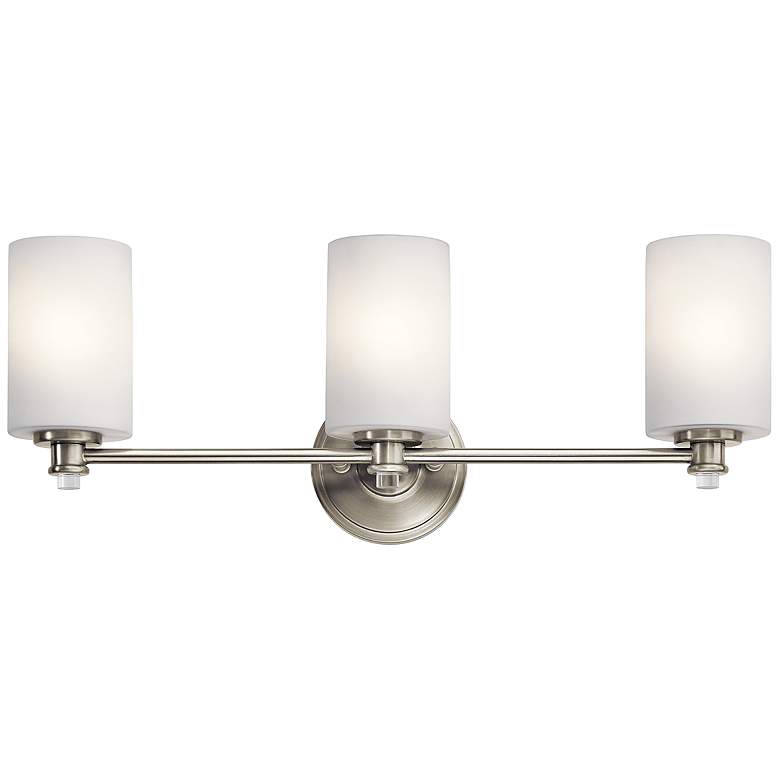 Image 2 Kichler Joelson 24 inch Wide Brushed Nickel 3-Light Bath Light