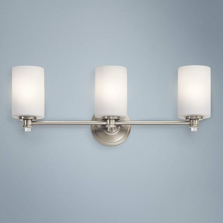 Image 1 Kichler Joelson 24 inch Wide Brushed Nickel 3-Light Bath Light