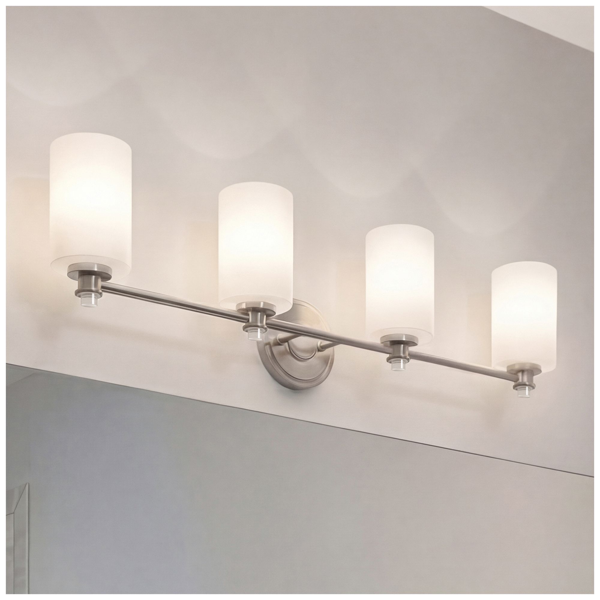 Image 3 Kichler Joelson 34" Wide 4-Light Brushed Nickel Bath Light more views