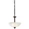 Kichler Jolie 15" Wide Bronze and White Glas Bowl Pendant