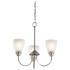 Kichler Jolie 18" Wide 3-Light Brushed Nickel LED Mini Chandelier