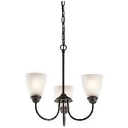 Kichler Jolie 18" Wide 3-Light Olde Bronze LED Mini Chandelier