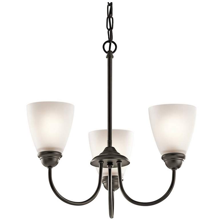Image 1 Kichler Jolie 18" Wide 3-Light Olde Bronze Mini Chandelier