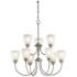 Kichler Jolie 28" Wide 9-Light Brushed Nickel Tiered Chandelier