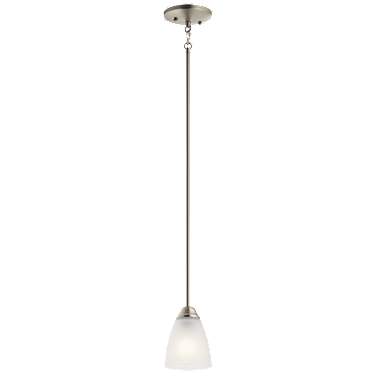 Kichler Jolie 4 3/4" Wide Brushed Nickel White Glass Mini Pendant