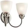1_Kichler Jolie Brushed Nickel Bath 2Lt LED
