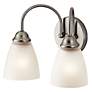 2_Kichler Jolie Brushed Nickel Bath 2Lt LED more views
