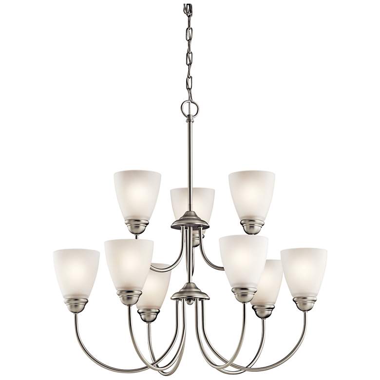 Image 1 Kichler Jolie Brushed Nickel Chandelier 9Lt LED