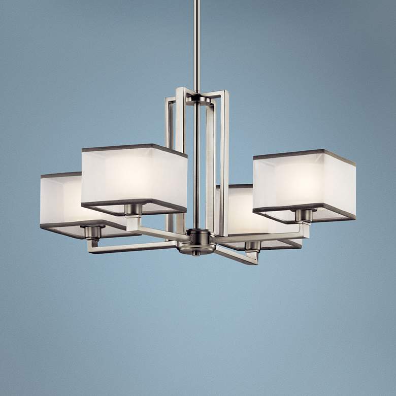 Image 1 Kichler Kailey 25" Wide Brushed Nickel 4-Light Chandelier