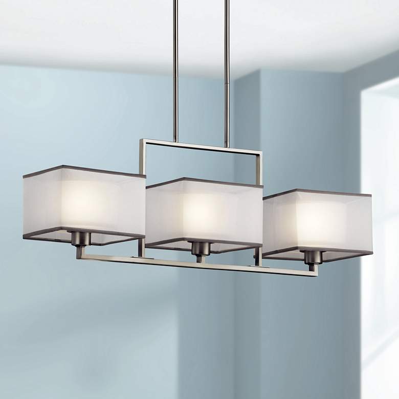 Image 1 Kichler Kailey 36" Wide Brushed Nickel Kitchen Island Light Chandelier
