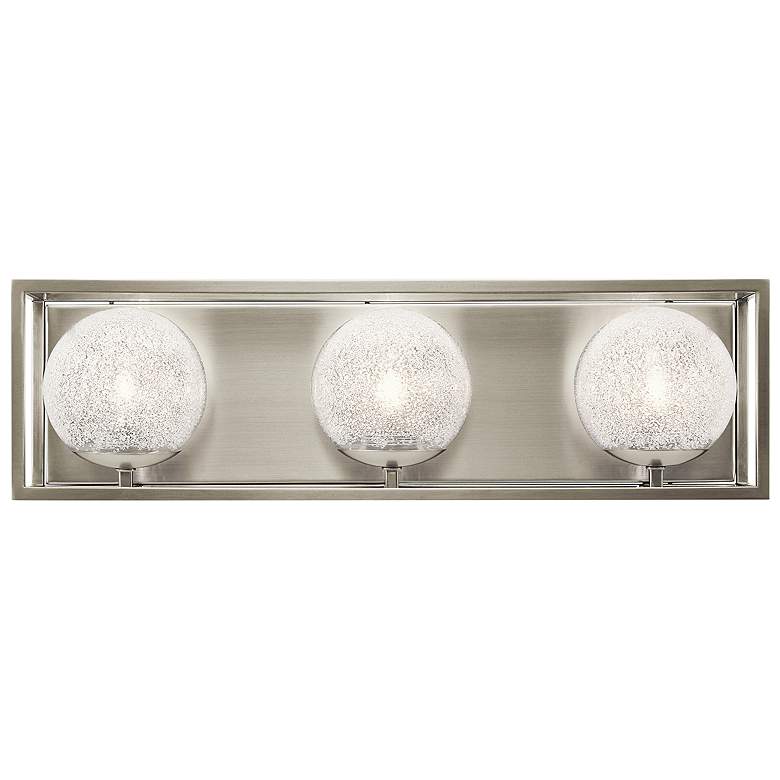 Image 1 Kichler Karia 21 1/4 inch Wide Brushed Nickel 3-Light Bath Light