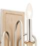 Thumbnail2 of Kichler Karthe 14.5" High 3-Light Brushed Nickel and Wood Wall Light more views