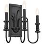2_Kichler Karthe 14 1/2" High Black 3-Light Wall Sconce