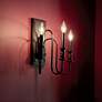 1_Kichler Karthe 14 1/2" High Black 3-Light Wall Sconce